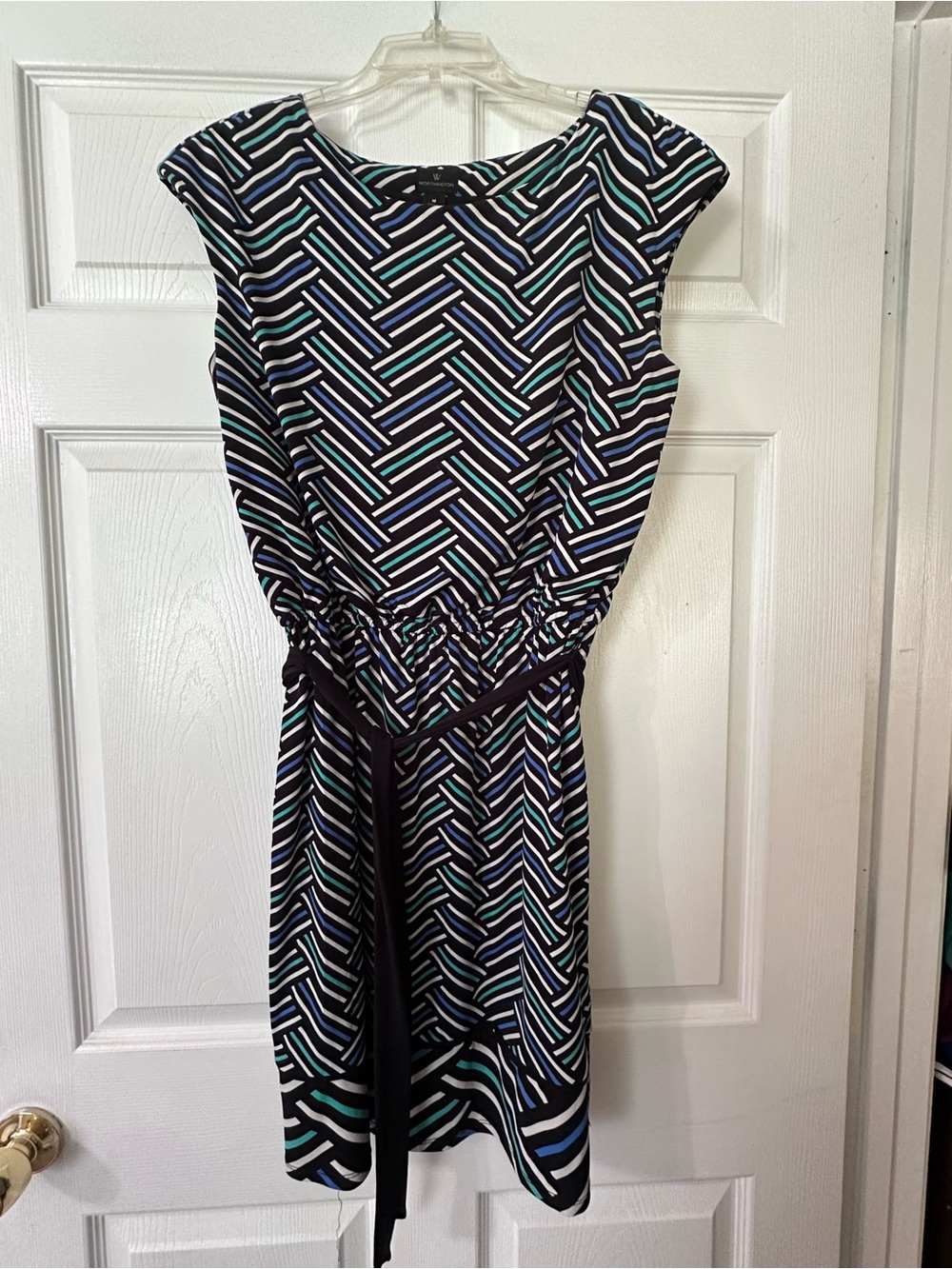 Worthington Sleeveless Midi Dress in Black, Navy and Teal